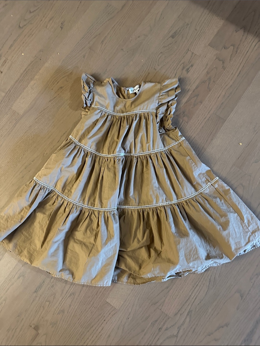 En Saison Tiered Ruffle Dress in Tan
